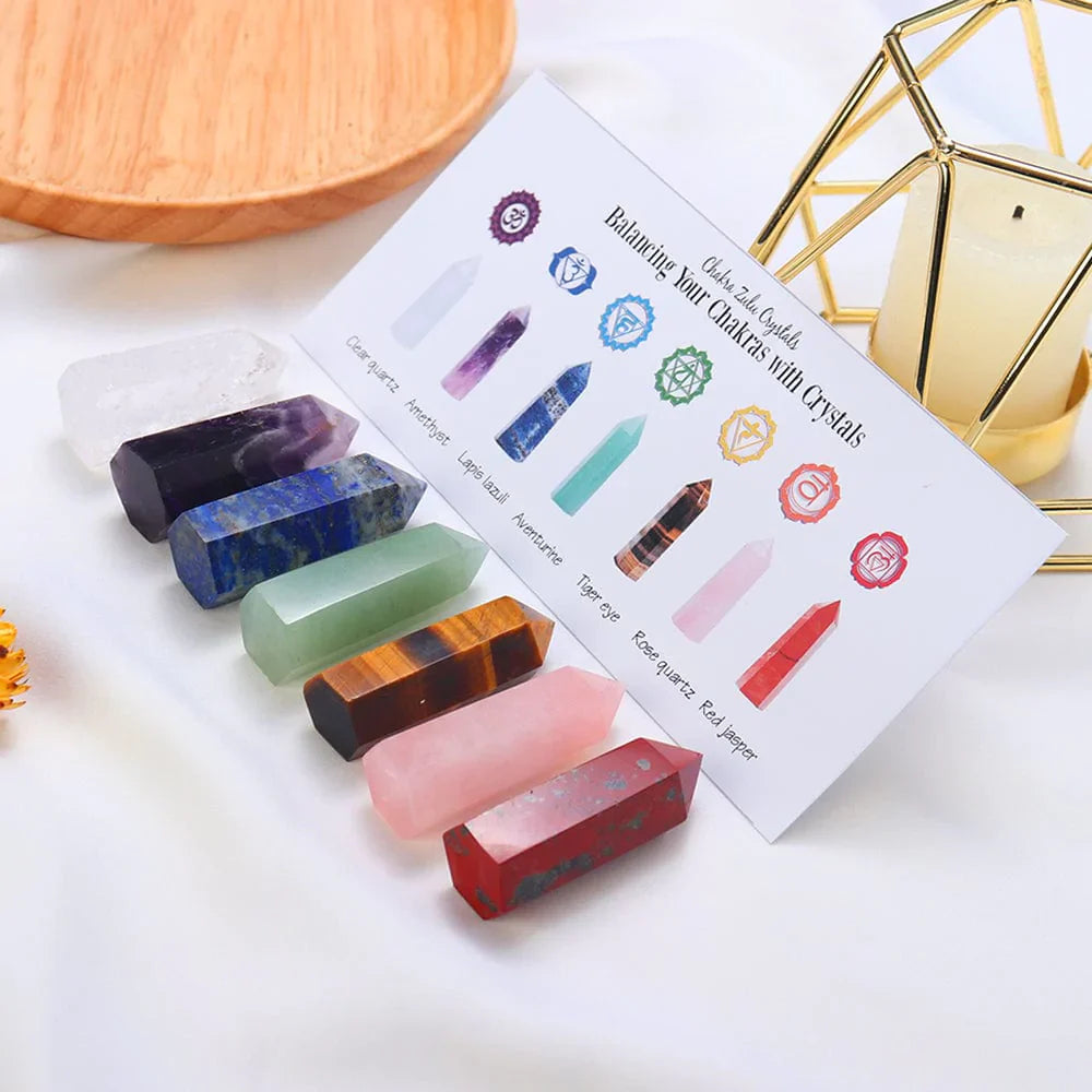 7 Chakra Steine Set Geschenk | Karnz