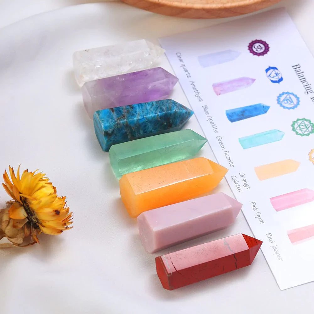 7 Chakra Steine Set Geschenk | Karnz