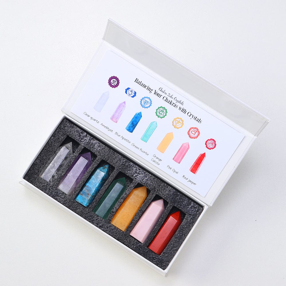 7 Chakra Steine Set Geschenk | Karnz