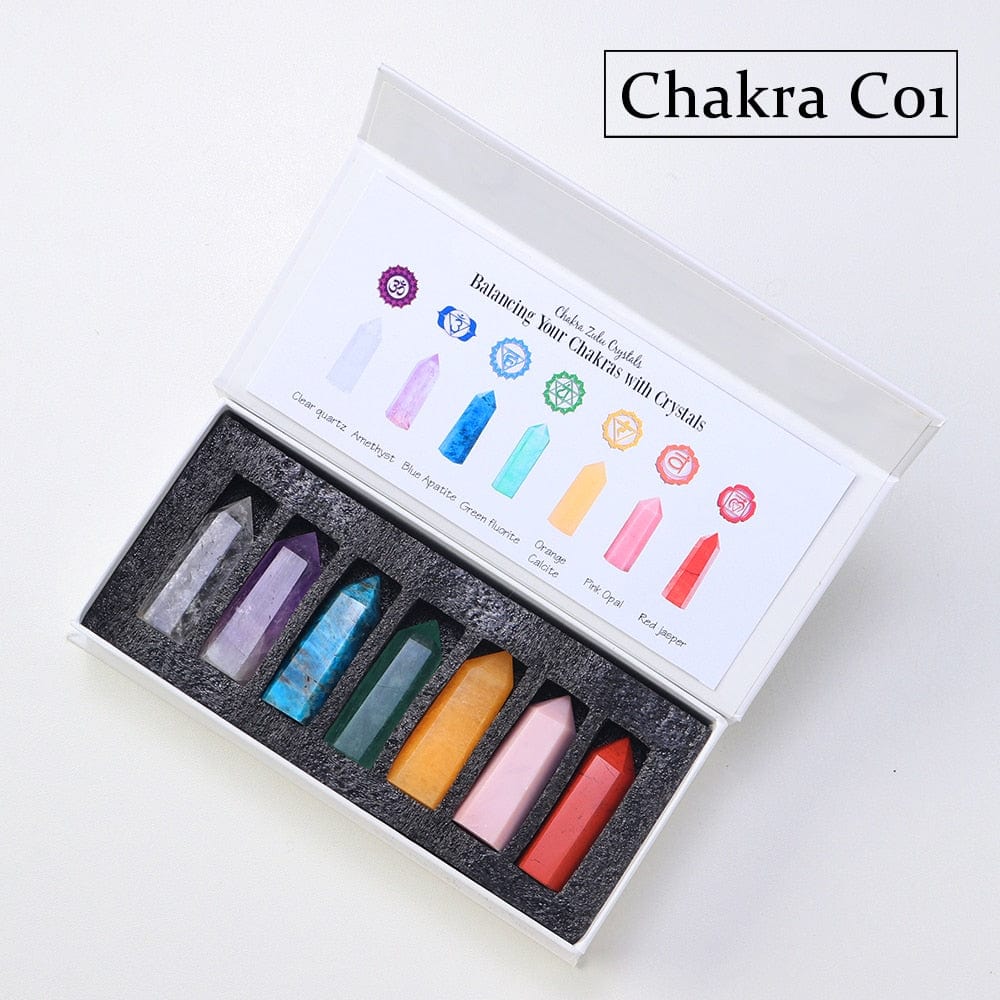 7 Chakra Steine Set Geschenk | Karnz