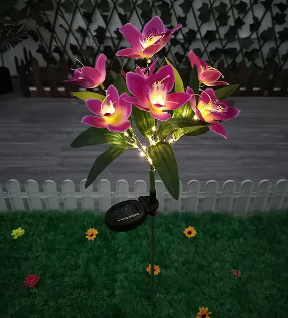 Karnz | Moderne Außen-Solarbeleuchtung mit 7 Blumen
