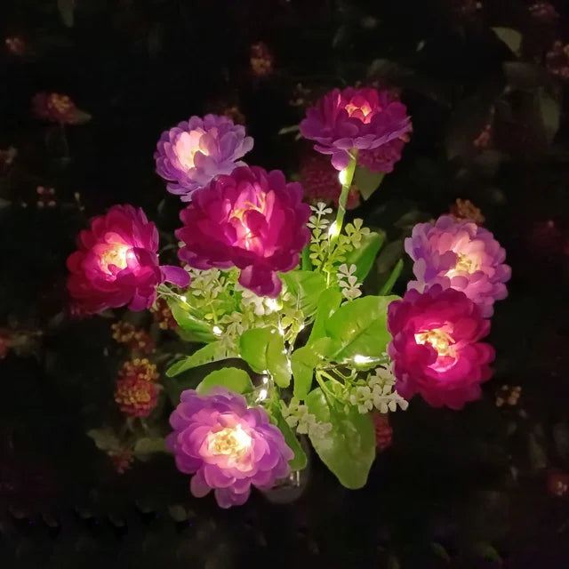 Karnz | Moderne Außen-Solarbeleuchtung mit 7 Blumen