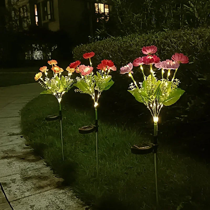 Karnz | Moderne Außen-Solarbeleuchtung mit 7 Blumen