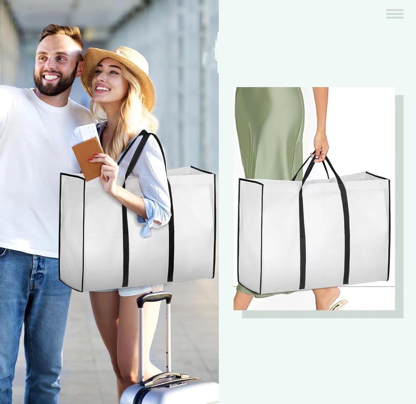 Karnz | Langes Hochzeitskleid Aufbewahrungsset – Staubdichte Hochzeitskleid Tasche (1+1 KOSTENLOS)