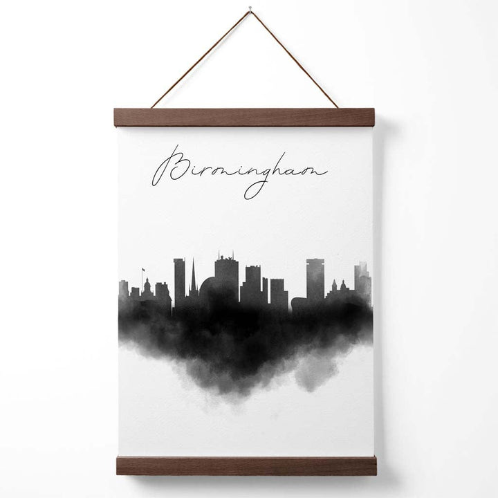 Birmingham Aquarell-Skyline-Stadtposter mit Aufhänger