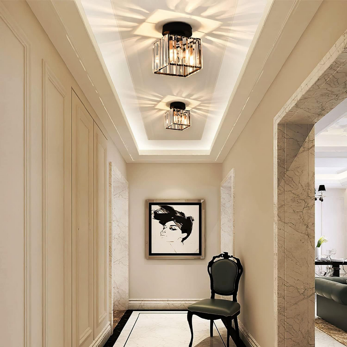 Moderne Kristall-Deckenlampe - CrystalGlow | Karnz