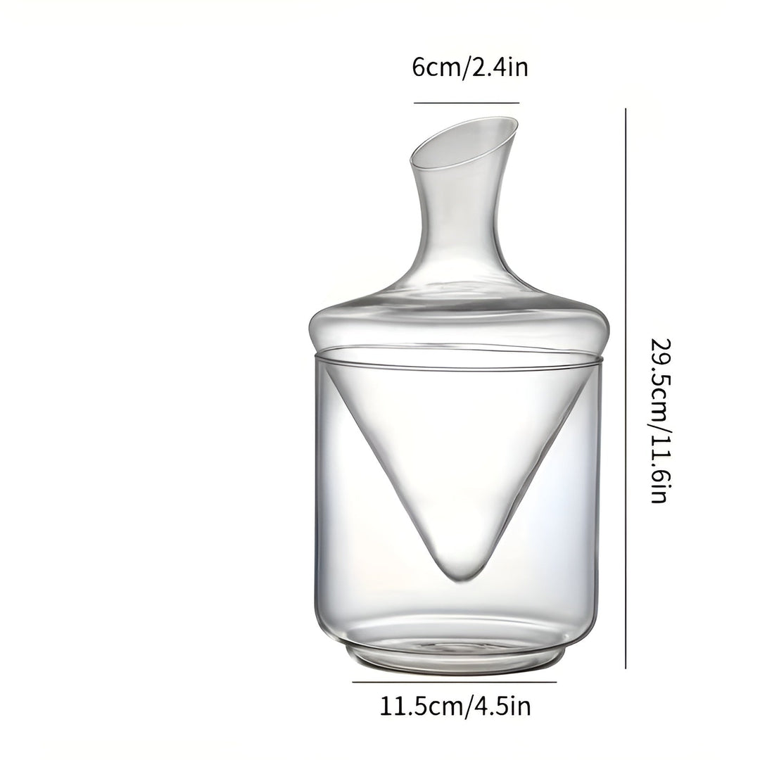 Wein Dekanter mit schneller Belüftung – Elegantes Wasserfalldesign aus Glas | Für intensiveres Aroma und stilvollen Weingenuss | Karnz