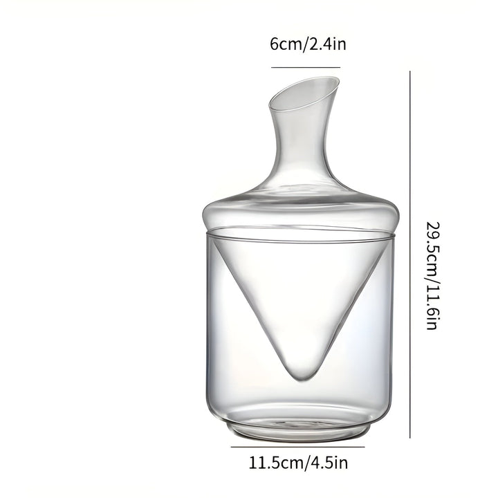 Weindekanter mit Schnellbelüftung – Elegantes Wasserfall-Design aus Glas | Für intensiveres Aroma und stilvollen Weingenuss