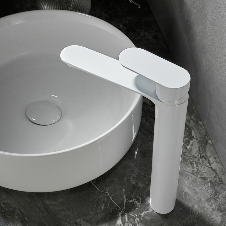 Badezimmer Waschbecken Wasserhahn Hebelgriff Messing Monochrom Badezimmer Wasserhahn