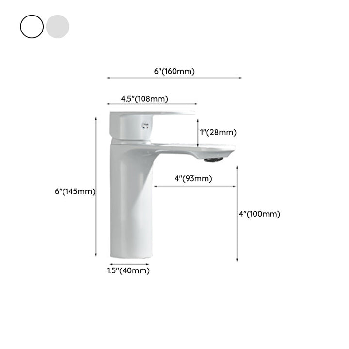 Badezimmer Waschbecken Wasserhahn Hebelgriff Messing Monochrom Badezimmer Wasserhahn