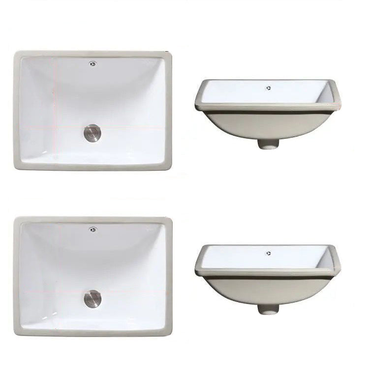 Modern Unterbauwaschbecken Oval Porzellan mit Pop-Up Abfluss