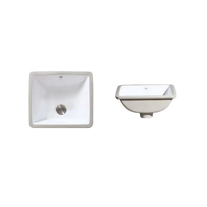 Modern Unterbauwaschbecken Oval Porzellan mit Pop-Up Abfluss