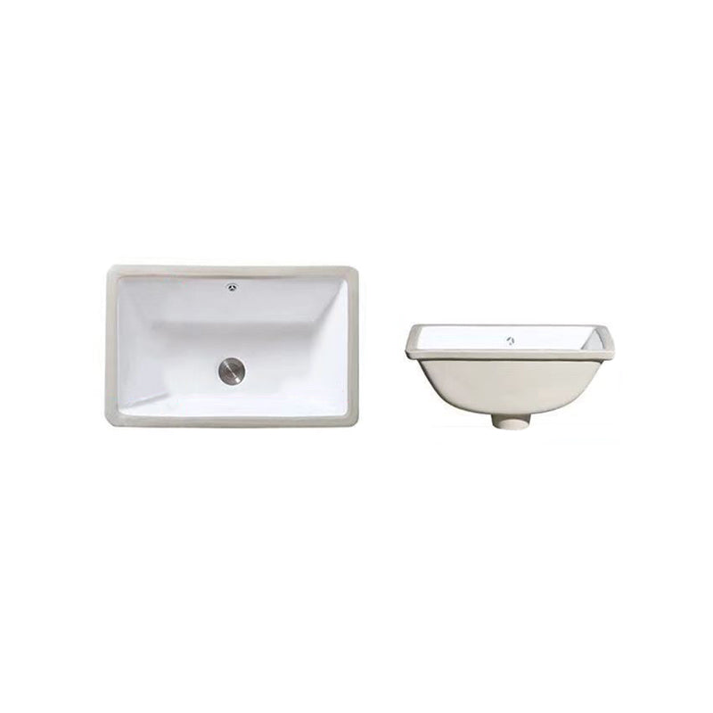 Modern Unterbauwaschbecken Oval Porzellan mit Pop-Up Abfluss