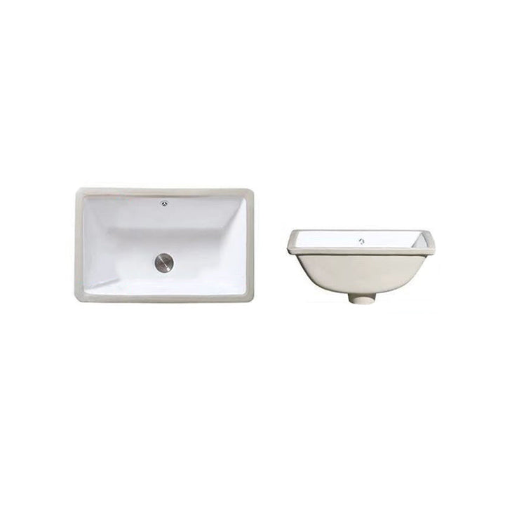 Modern Unterbauwaschbecken Oval Porzellan mit Pop-Up Abfluss