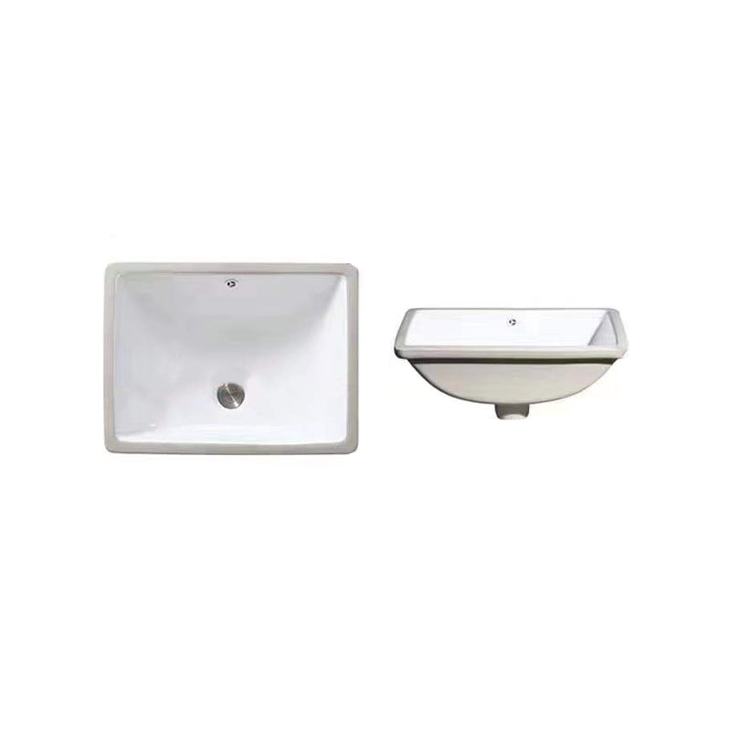 Modern Unterbauwaschbecken Oval Porzellan mit Pop-Up Abfluss