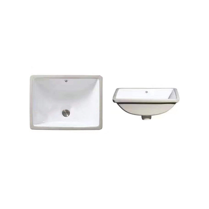 Modern Unterbauwaschbecken Oval Porzellan mit Pop-Up Abfluss