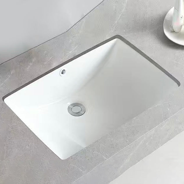 Modern Unterbauwaschbecken Oval Porzellan mit Pop-Up Abfluss