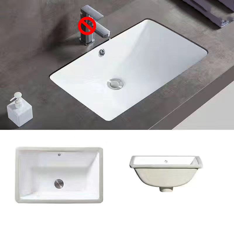 Modern Unterbauwaschbecken Oval Porzellan mit Pop-Up Abfluss