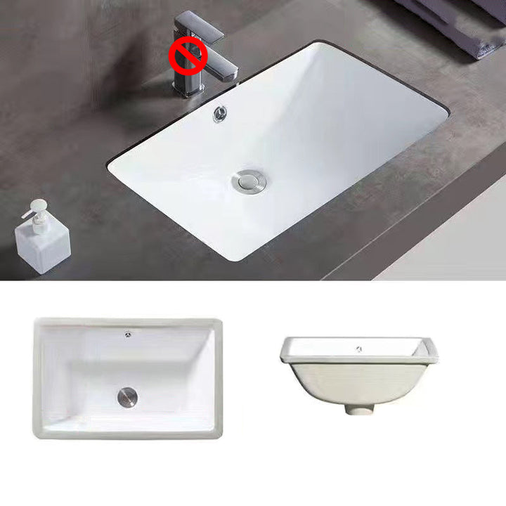 Modern Unterbauwaschbecken Oval Porzellan mit Pop-Up Abfluss