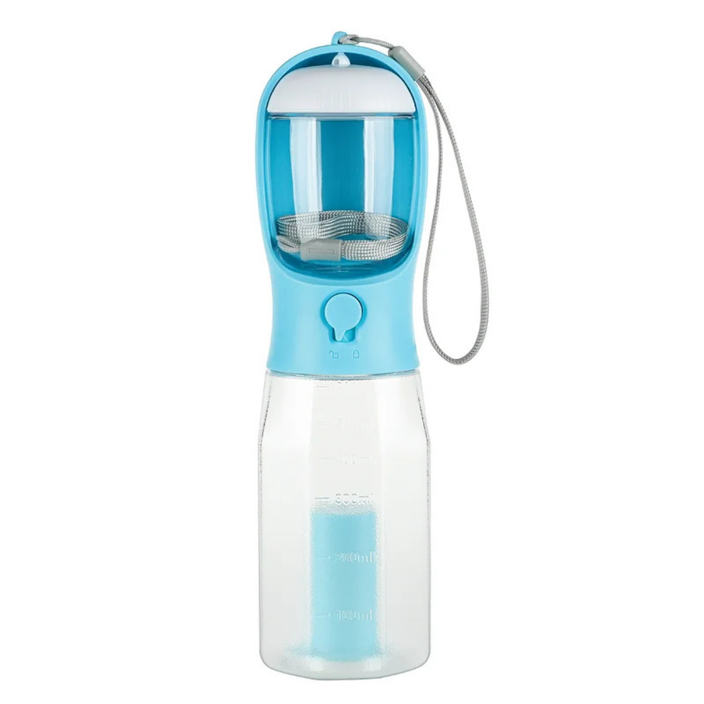 TrailBuddy™ – 3-in-1 Hunde-Trinkflasche mit Futterbox | Karnz