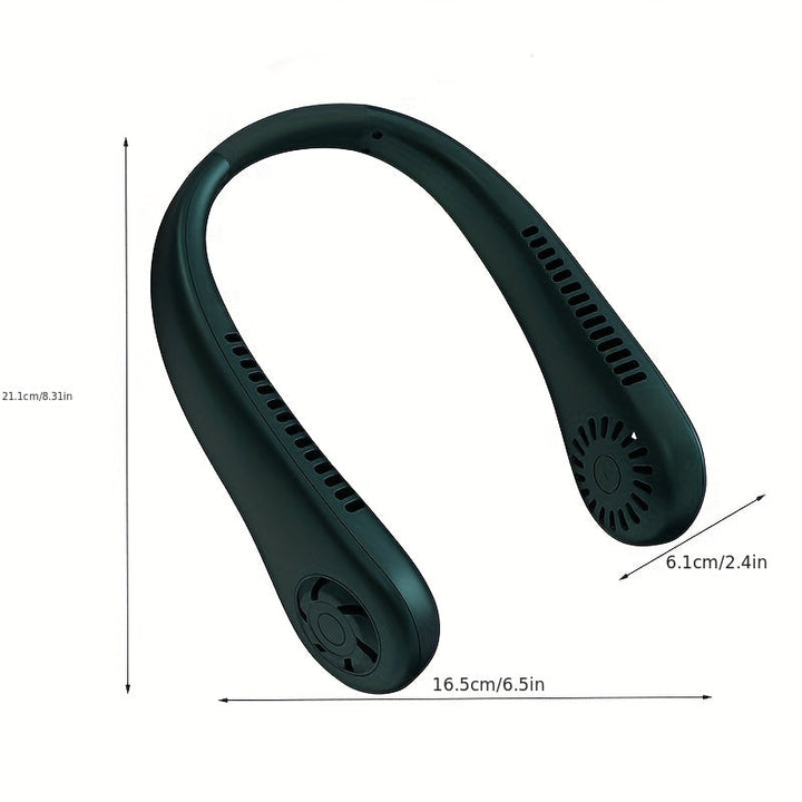 1pc Hände-frei Tragbarer Halsventilator - Wiederaufladbar, bladlos und USB-betrieben - Perfekt für Büro und Reisen | Karnz