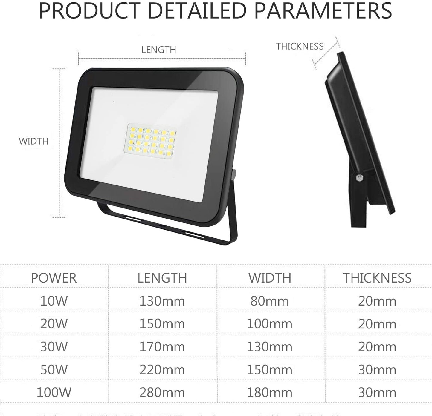 5X LED Fluter Außen Scheinwerfer Außenstrahler | Karnz