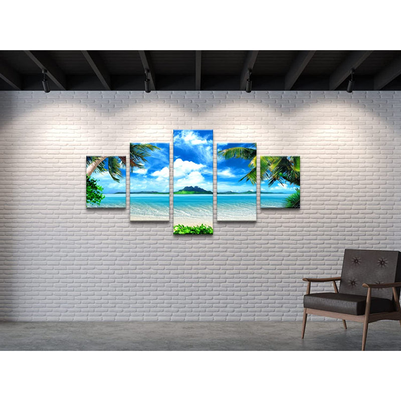 5-teilige Ozeanlandschaft Leinwand Wandkunst Malerei