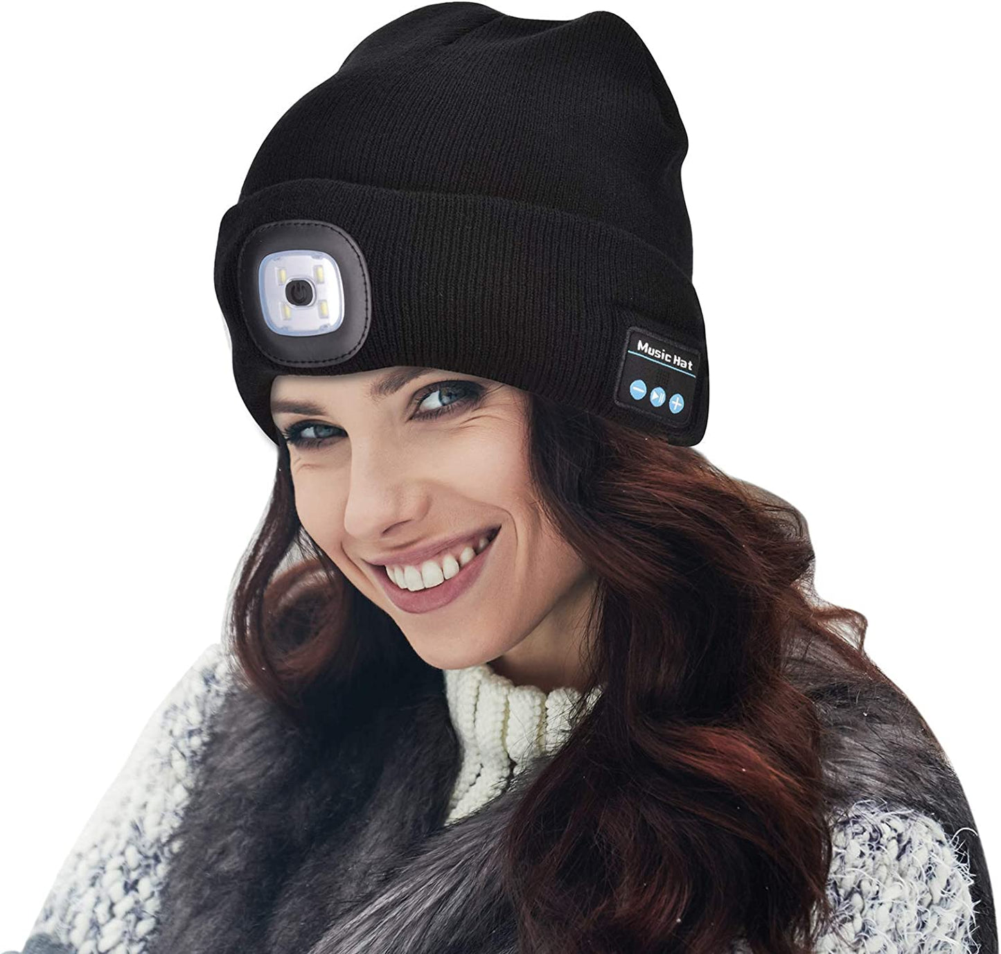 Bluetooth-Mütze mit Licht und kabellosen Kopfhörern