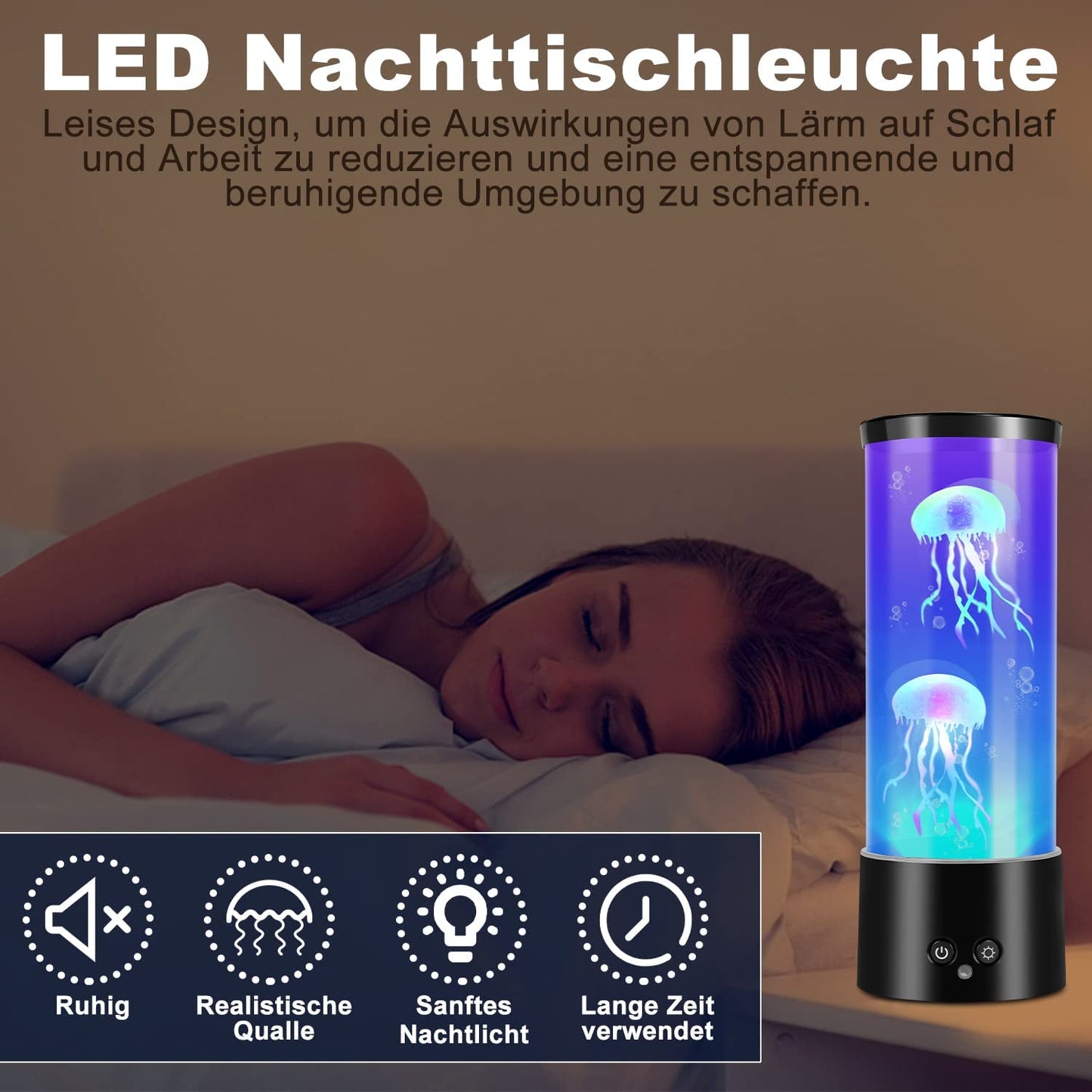 Quallenlampe Jellyfish Lampe RGB mit Fernbedienung | Karnz