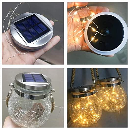 Solar Mason Jar Lampe - Lunara | Karnz