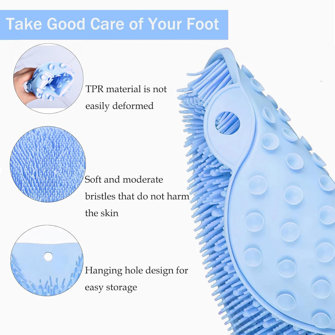 CleanFootFlex Hände-frei Silikon Fuß Reinigungsmatte Karnz