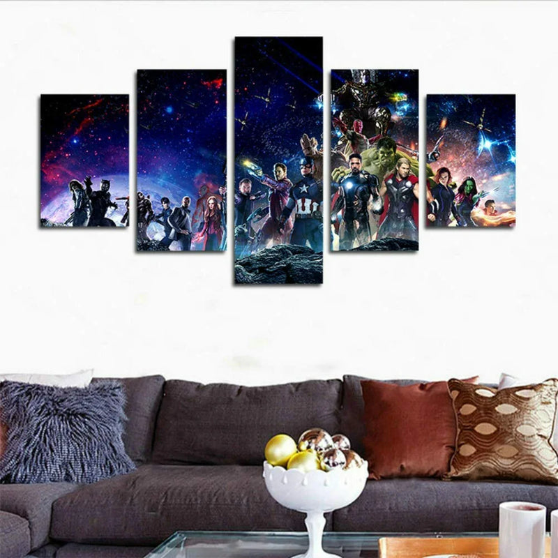 Set mit 5 Infinity War Wandleinwänden