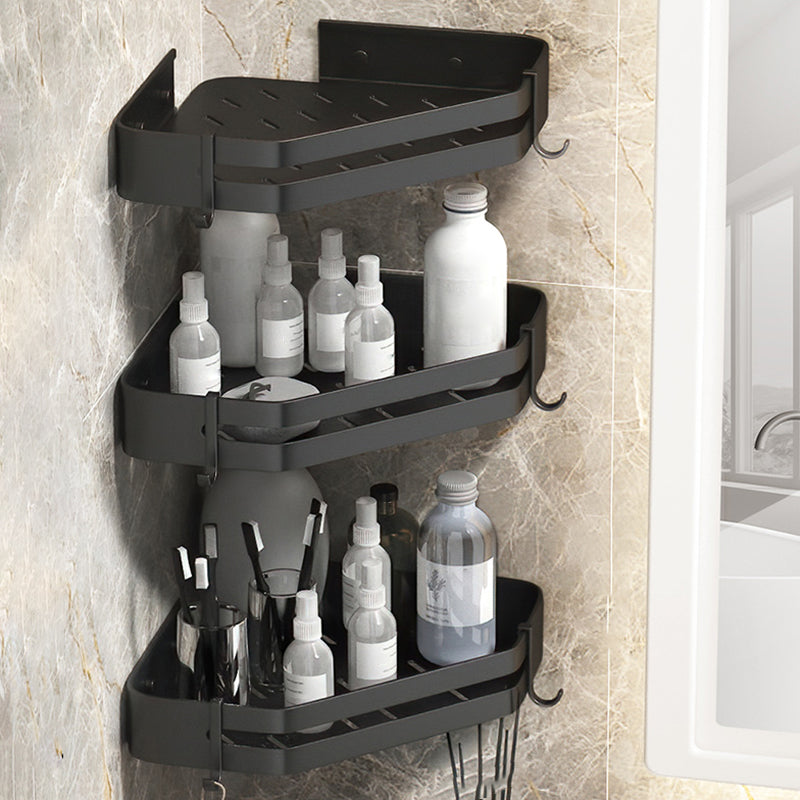Modern 2/3-teiliges Badezimmer-Set Edelstahl Dreieckige Badregal aus Aluminium
