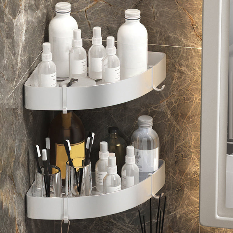 Modern 2/3-teiliges Badezimmer-Set Edelstahl Dreieckige Badregal aus Aluminium