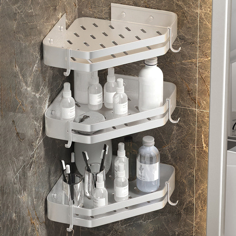 Modern 2/3-teiliges Badezimmer-Set Edelstahl Dreieckige Badregal aus Aluminium