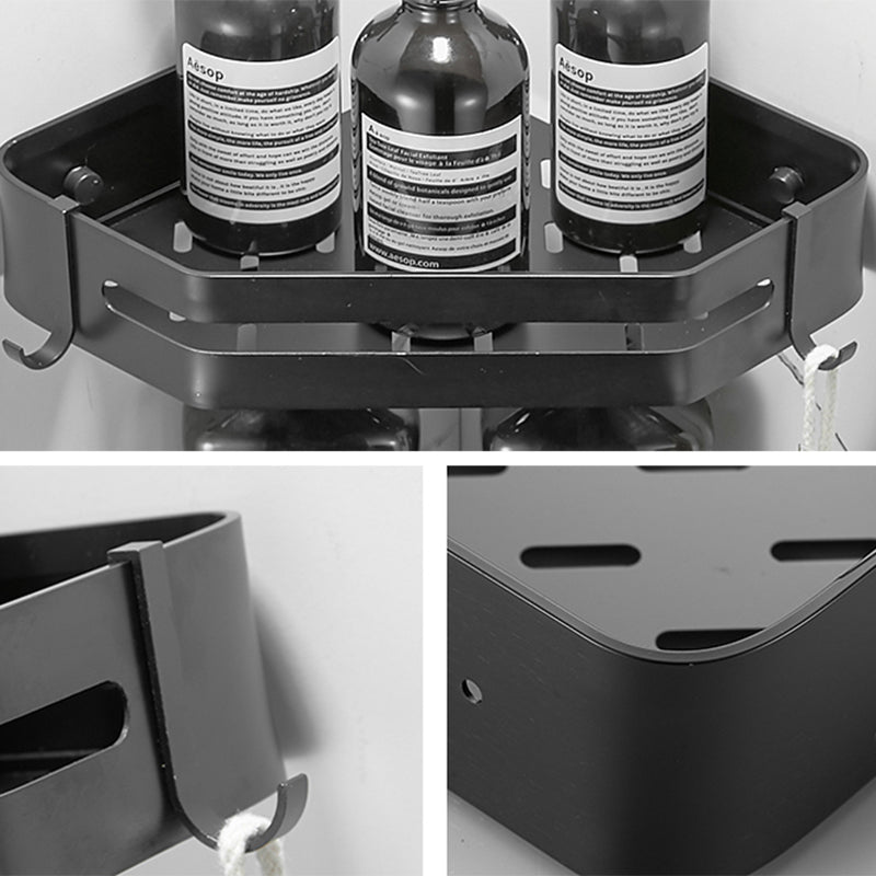 Modern 2/3-teiliges Badezimmer-Set Edelstahl Dreieckige Badregal aus Aluminium