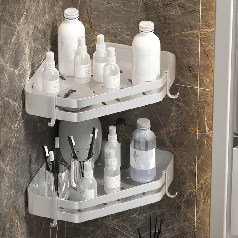 Modern 2/3-teiliges Badezimmer-Set Edelstahl Dreieckige Badregal aus Aluminium