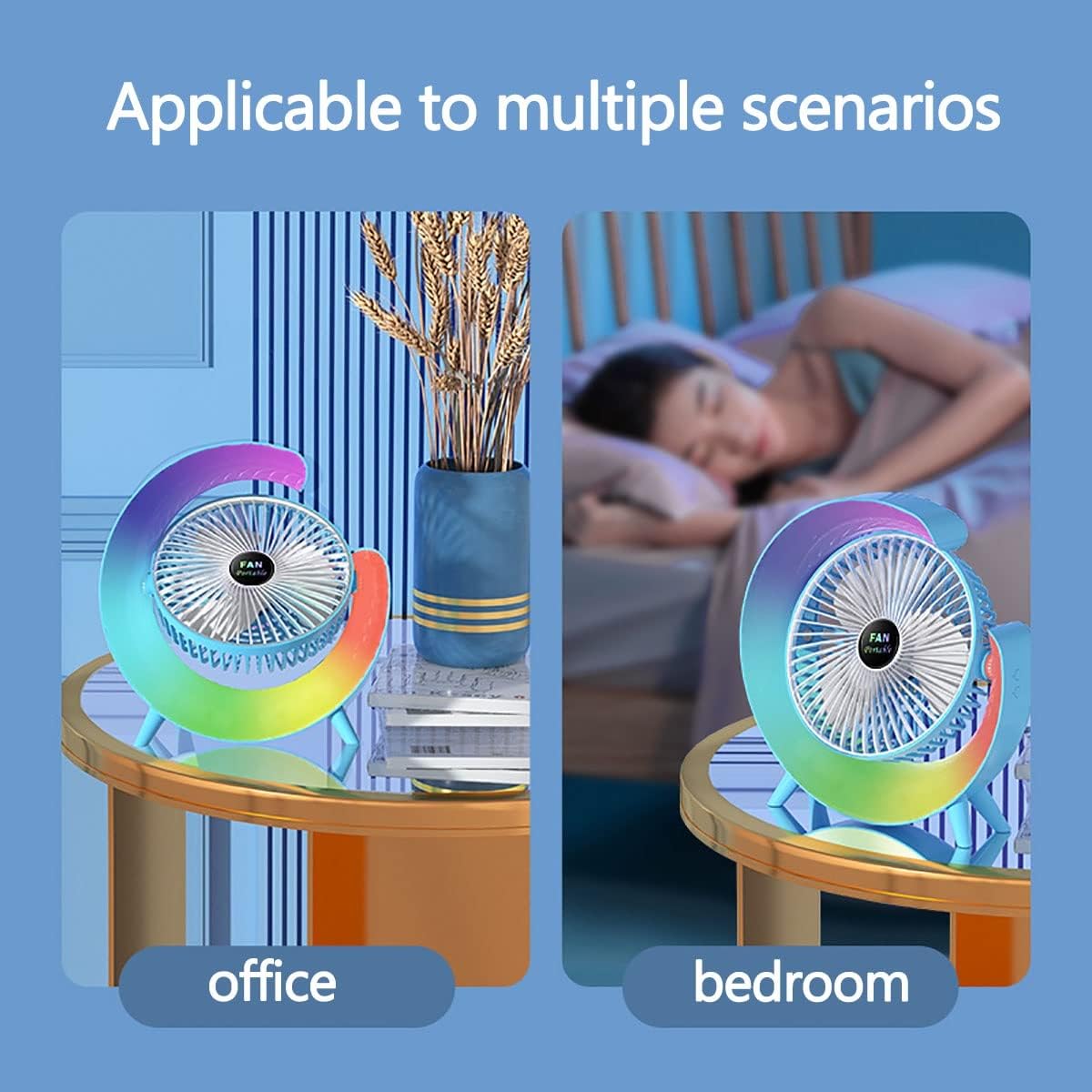 Multifunktionaler bunter Schreibtischventilator | Karnz