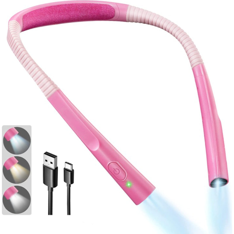 LED Nackenleselampe, Buchlicht zum Lesen im Bett, 3 Farben, 6 Helligkeitsstufen, flexibler Arm, wiederaufladbar, langlebig, perfekt zum Lesen, Stricken, Camping, Reparieren