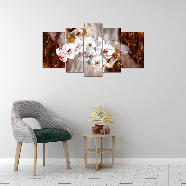 Set mit 5 Rosen-Leinwandbildern