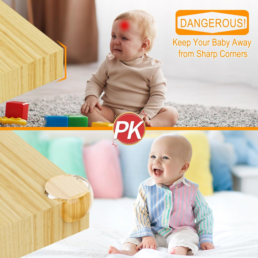 Karnz |Eckschutz für Kinder, 16er Pack vorgeklebt Tisch-Eckschutz für Babys