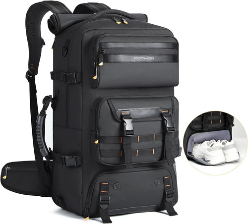 50L Flugbereiter Umwandelbarer Reise-Rucksack mit Schuhfach & USB-Anschluss | Karnz