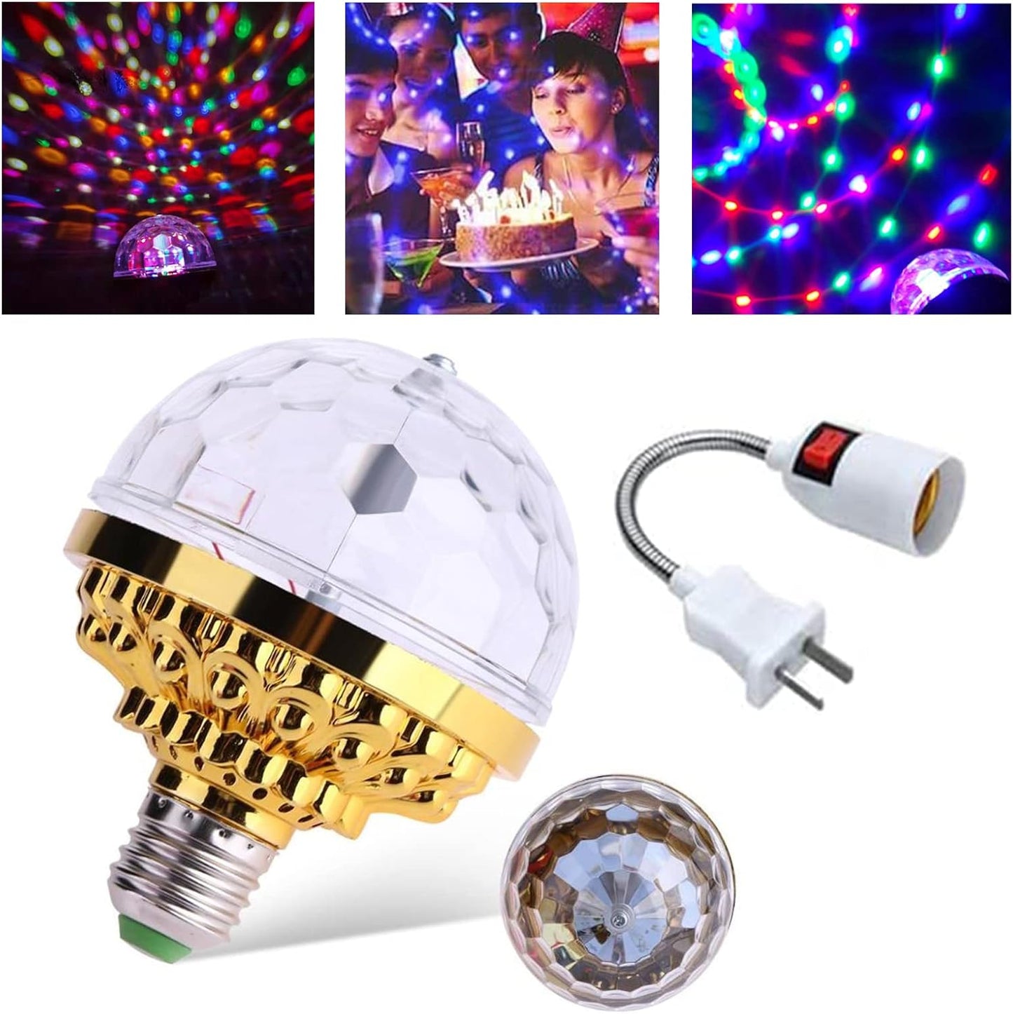 DiscoSpin LED-Party-Lampe – Rotierende RGB-Umgebungsbeleuchtung 3W | Karnz