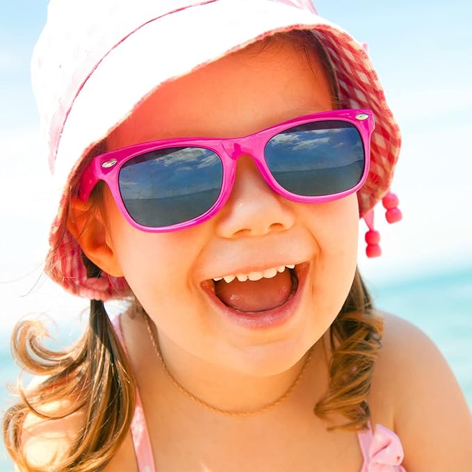 Karnz | Kinder Flex Sonnenbrille mit flexiblem und robustem Rahmen