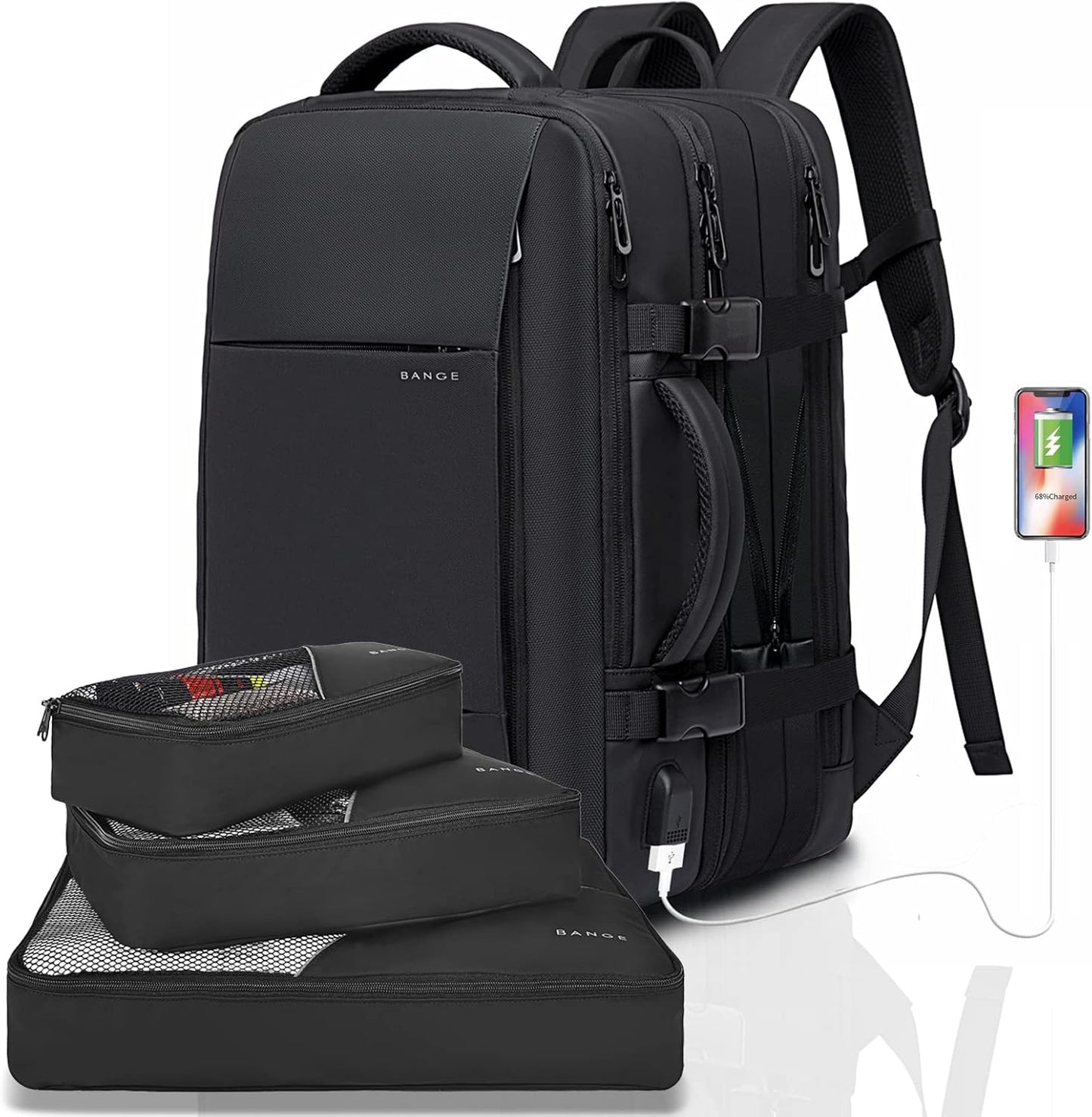 Erweiterbarer 26–45L wasserdichter Reisen-Rucksack mit Laptop-Fach & Duffle-Trage | Karnz