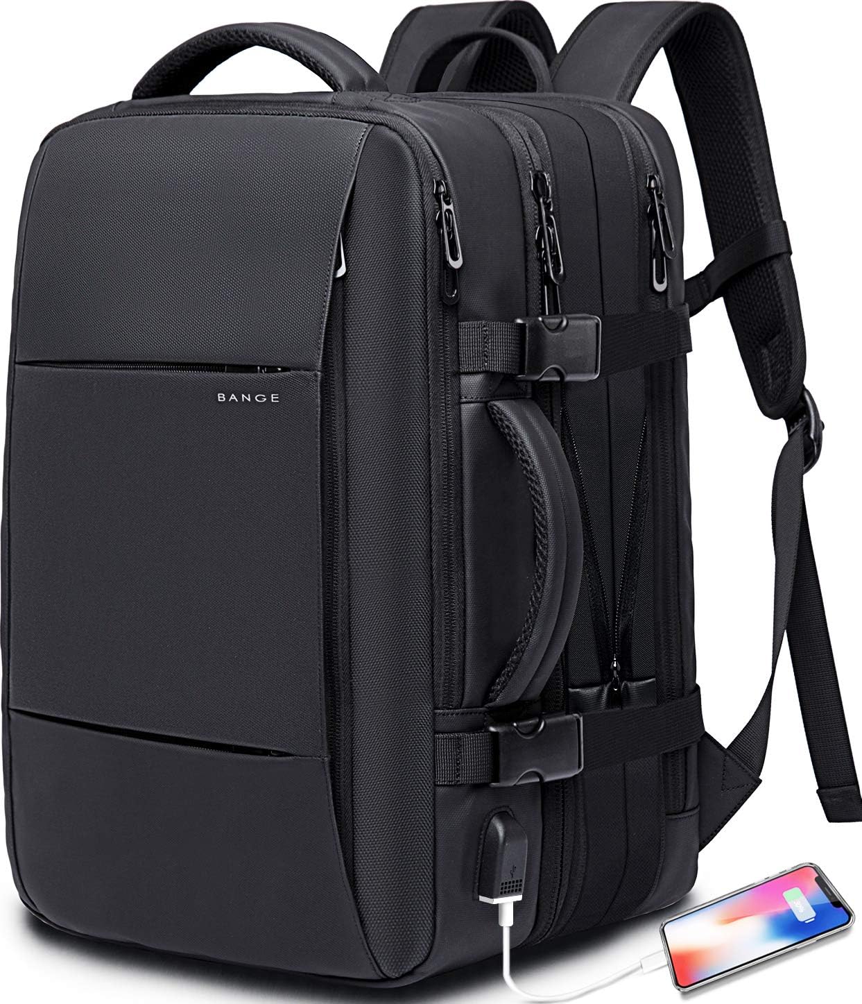 Erweiterbarer 26–45L wasserdichter Reisen-Rucksack mit Laptop-Fach & Duffle-Trage | Karnz