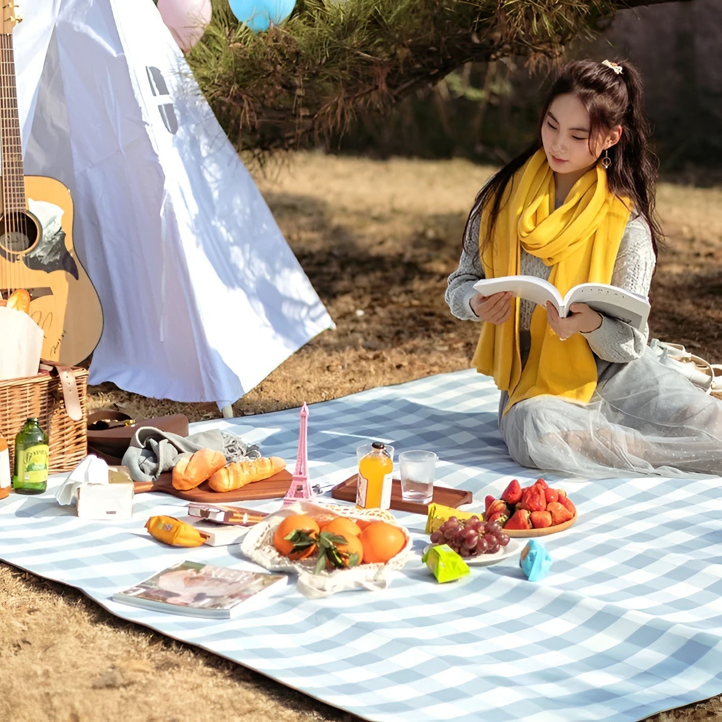 Picknick-Karnzanket für draußen – wasserdicht und sandabweisend | Perfekt für Outdoor-Abenteuer