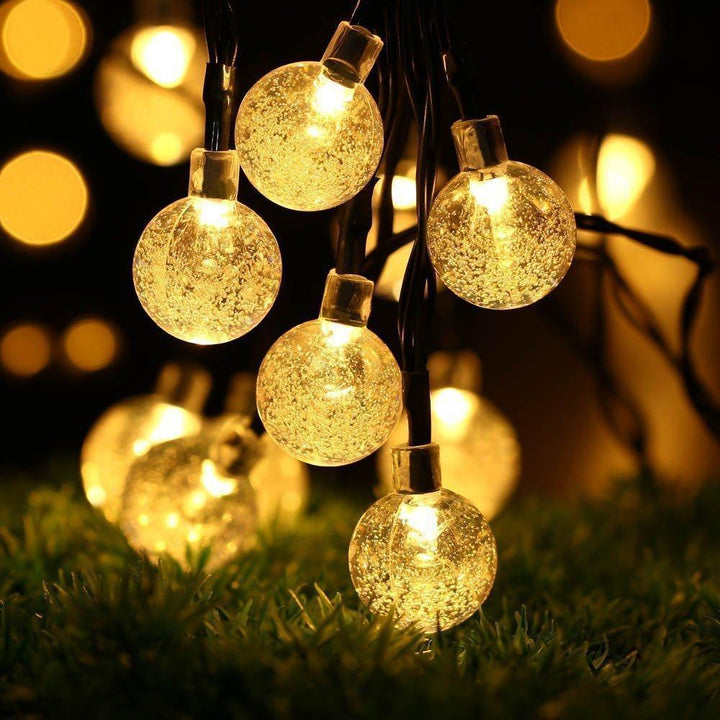Solarbetriebene Kristallkugel Lichterkette | Karnz