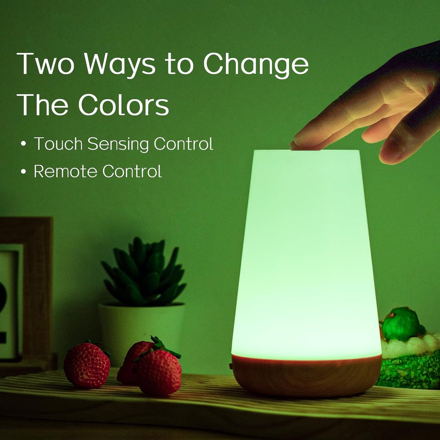 Karnz | Nachttischlampe, LED Touch Tischlampe, 13 RGB Farben wechselnd