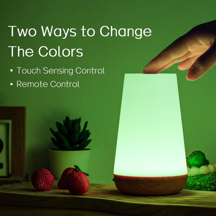 Karnz | Nachttischlampe, LED Touch Tischlampe, 13 RGB Farben wechselnd